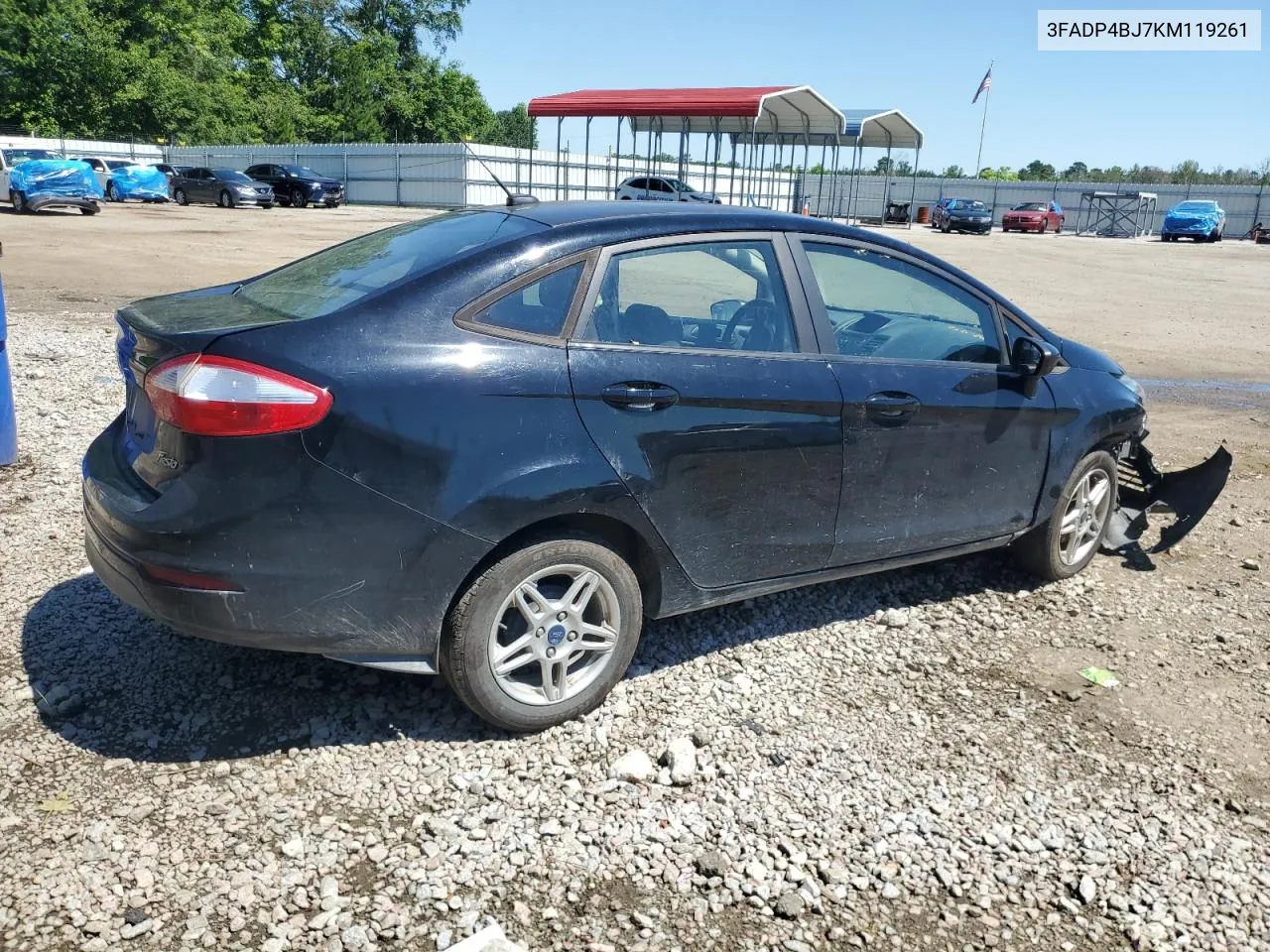 2019 Ford Fiesta Se VIN: 3FADP4BJ7KM119261 Lot: 57381164