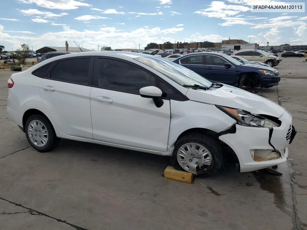 2019 Ford Fiesta S VIN: 3FADP4AJ6KM120113 Lot: 69111854