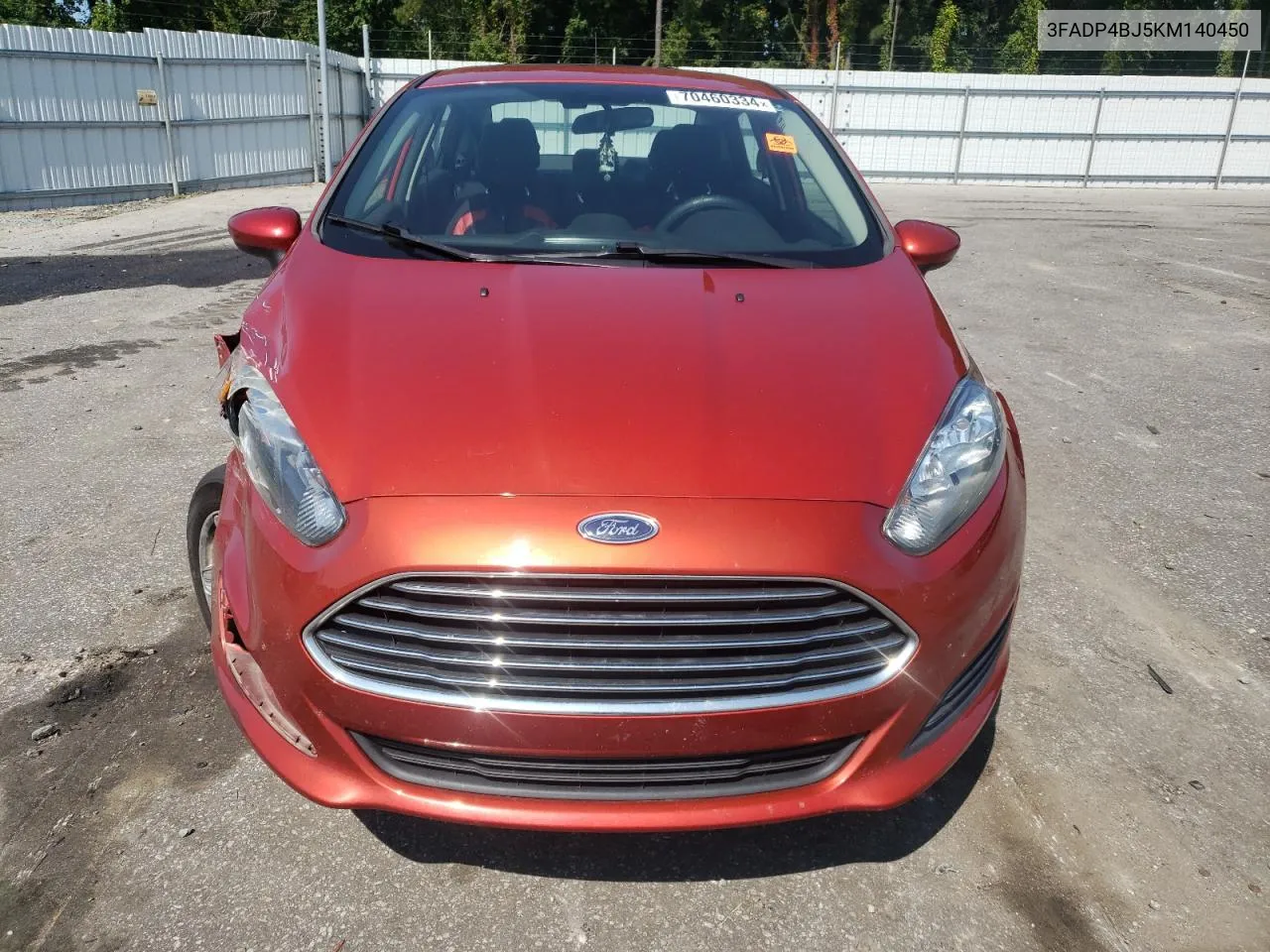 2019 Ford Fiesta Se VIN: 3FADP4BJ5KM140450 Lot: 70460334