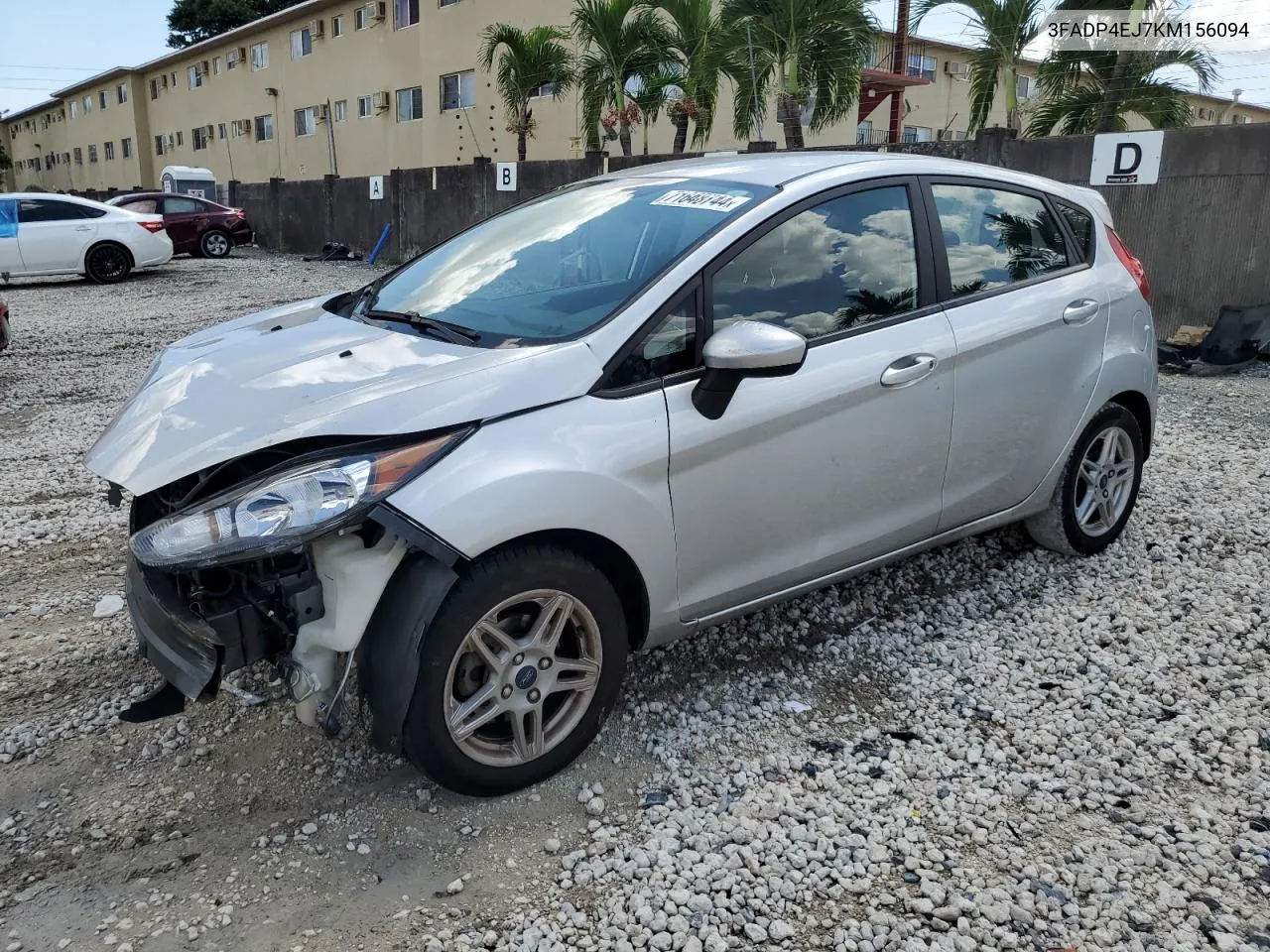 2019 Ford Fiesta Se VIN: 3FADP4EJ7KM156094 Lot: 71648744