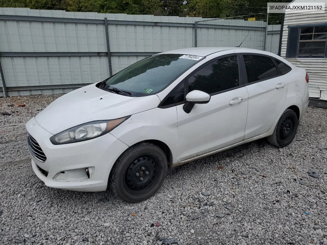 2019 Ford Fiesta S VIN: 3FADP4AJXKM121152 Lot: 71764894