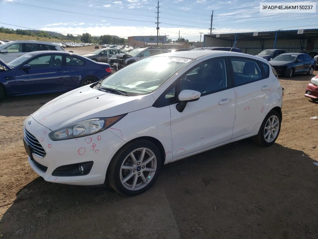 2019 Ford Fiesta Se VIN: 3FADP4EJ6KM150237 Lot: 72183714