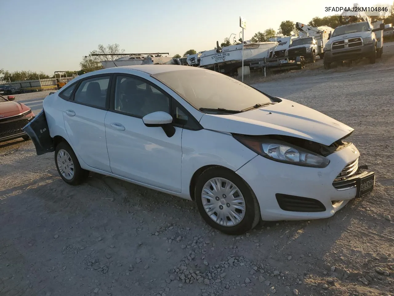 2019 Ford Fiesta S VIN: 3FADP4AJ2KM104846 Lot: 72785474