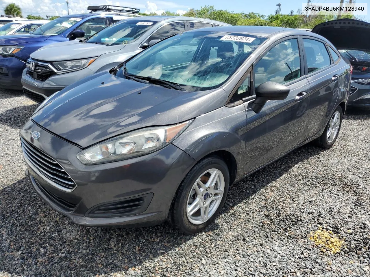 2019 Ford Fiesta Se VIN: 3FADP4BJ6KM128940 Lot: 73723824