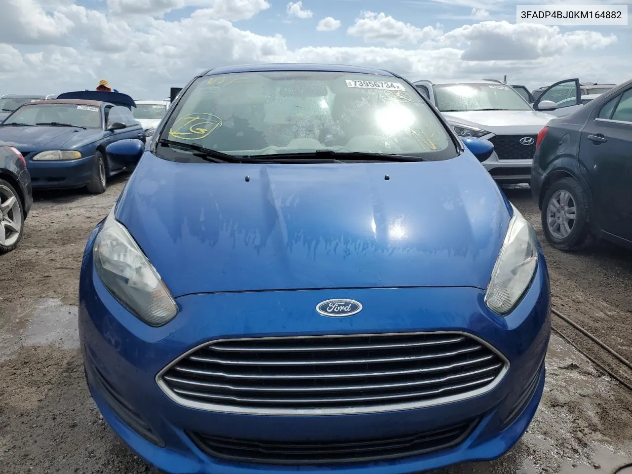 2019 Ford Fiesta Se VIN: 3FADP4BJ0KM164882 Lot: 73956734