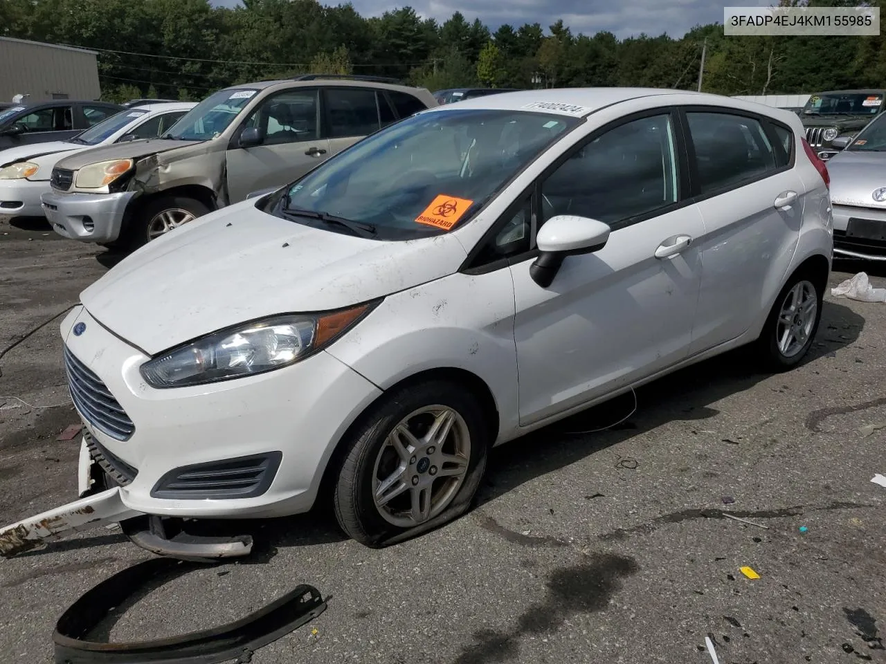 2019 Ford Fiesta Se VIN: 3FADP4EJ4KM155985 Lot: 74002424