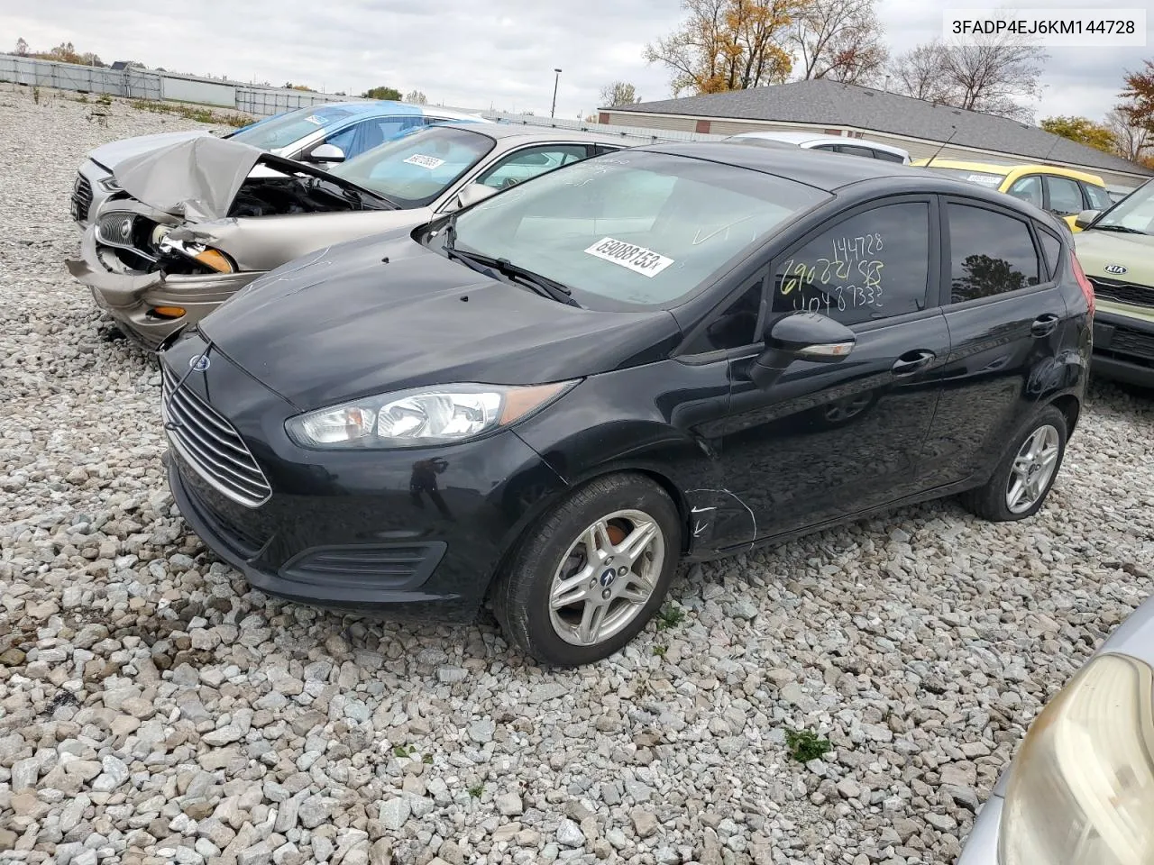 2019 Ford Fiesta Se VIN: 3FADP4EJ6KM144728 Lot: 74191674