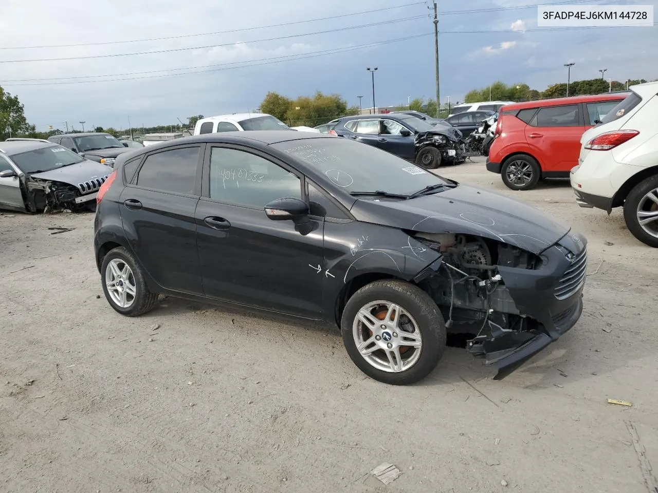 2019 Ford Fiesta Se VIN: 3FADP4EJ6KM144728 Lot: 74191674