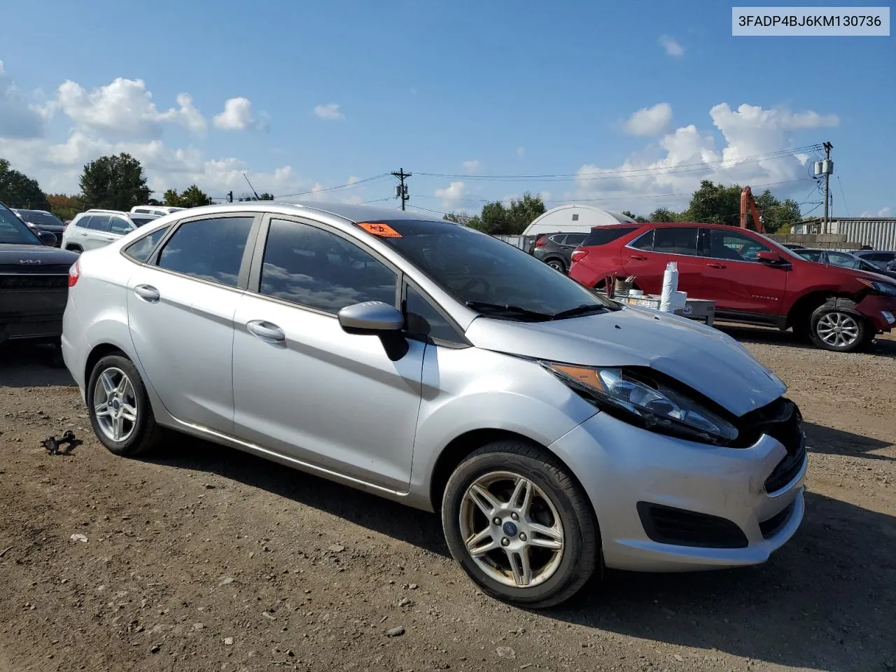 2019 Ford Fiesta Se VIN: 3FADP4BJ6KM130736 Lot: 74514104