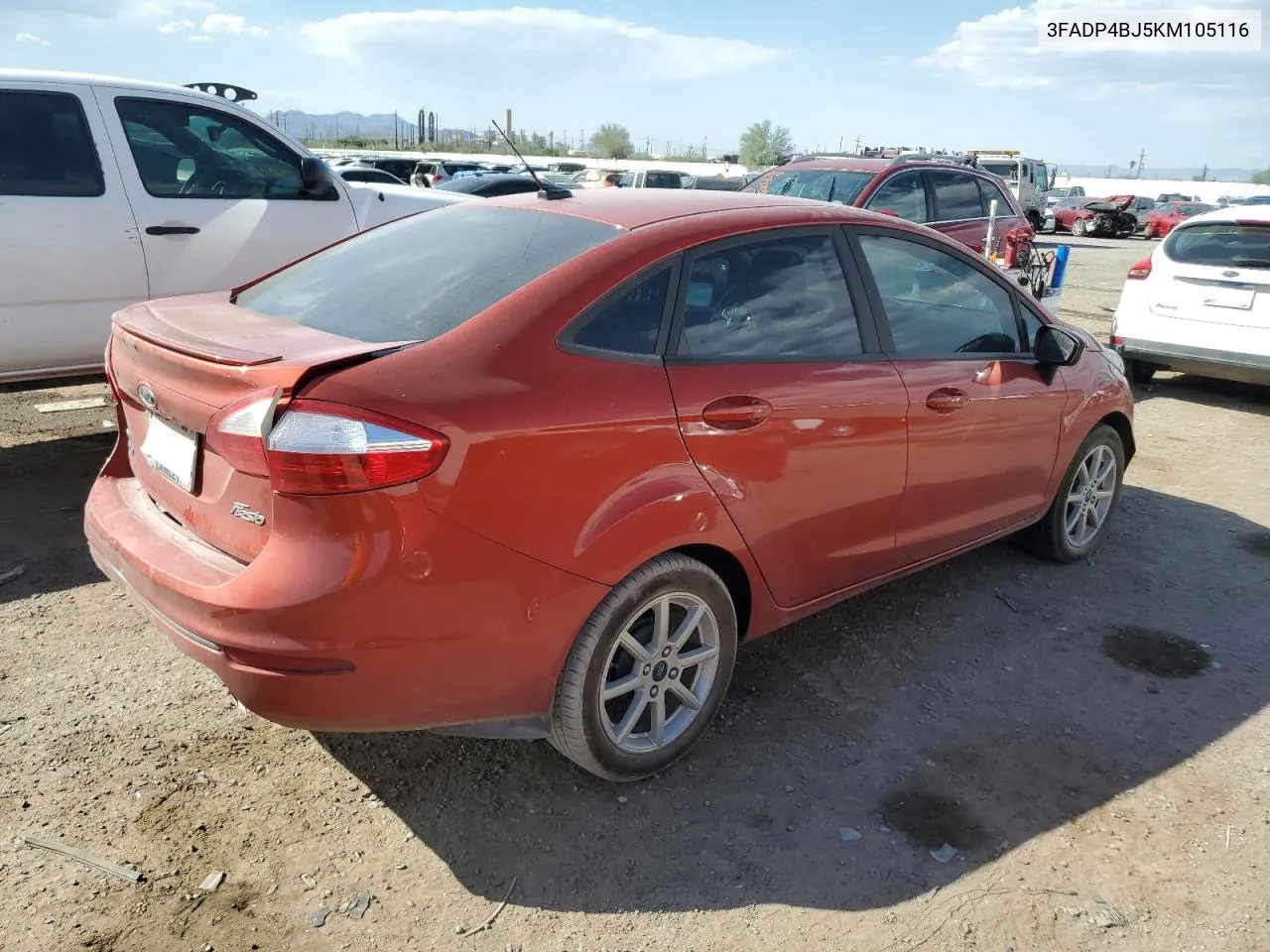 2019 Ford Fiesta Se VIN: 3FADP4BJ5KM105116 Lot: 74581634