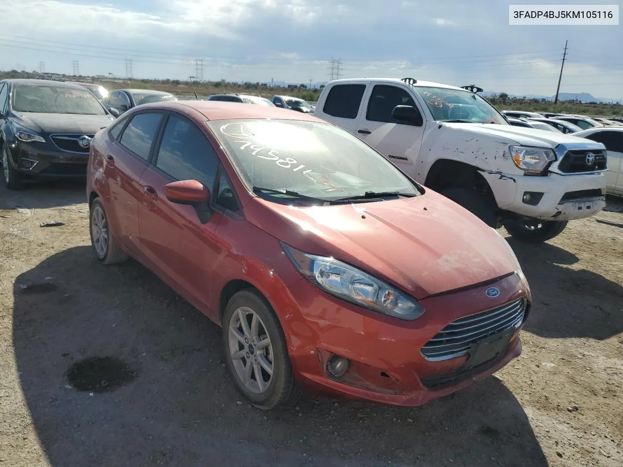 2019 Ford Fiesta Se VIN: 3FADP4BJ5KM105116 Lot: 74581634