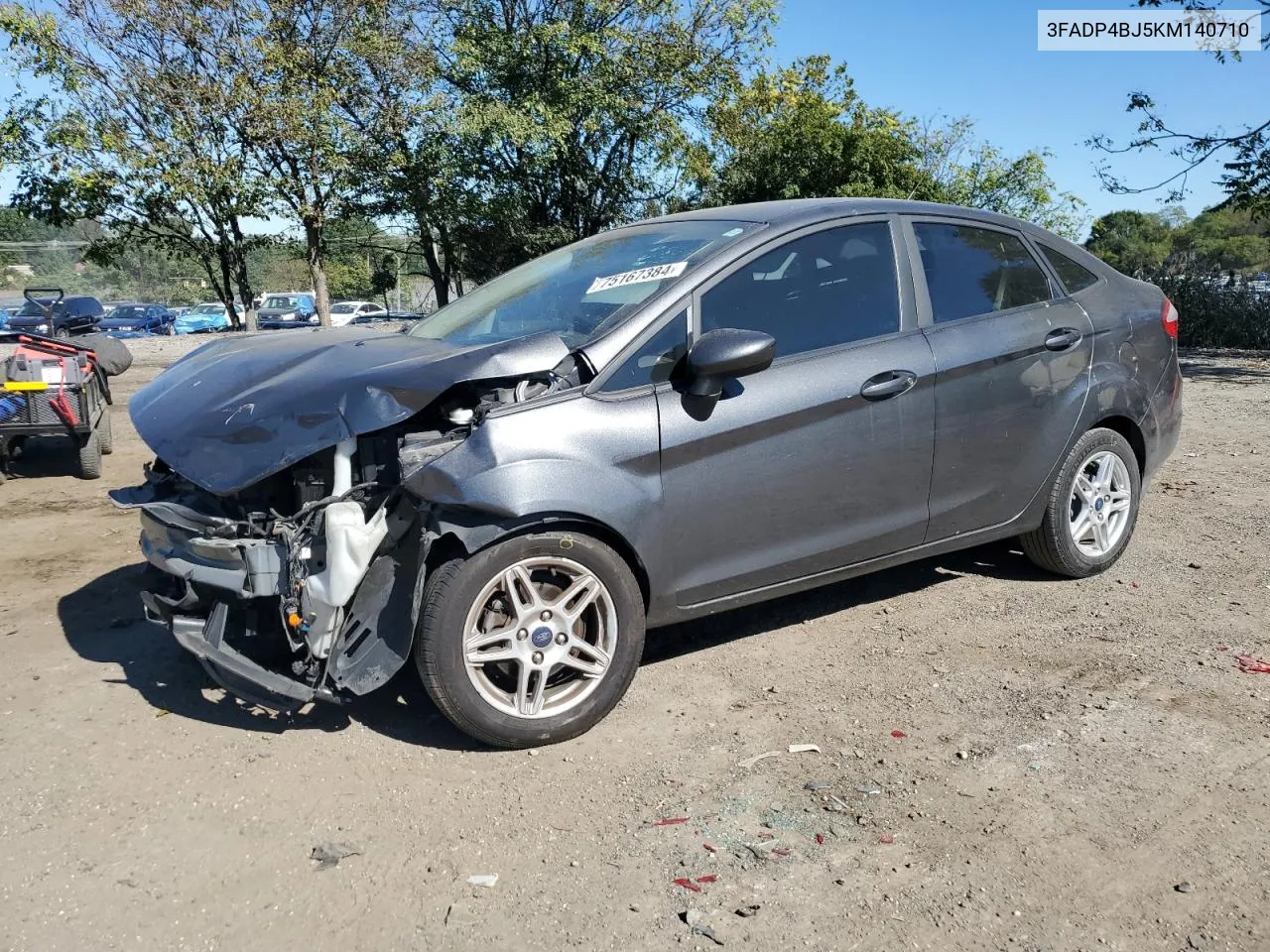 2019 Ford Fiesta Se VIN: 3FADP4BJ5KM140710 Lot: 75167384