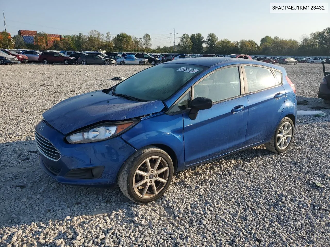 2019 Ford Fiesta Se VIN: 3FADP4EJ1KM123432 Lot: 75487704