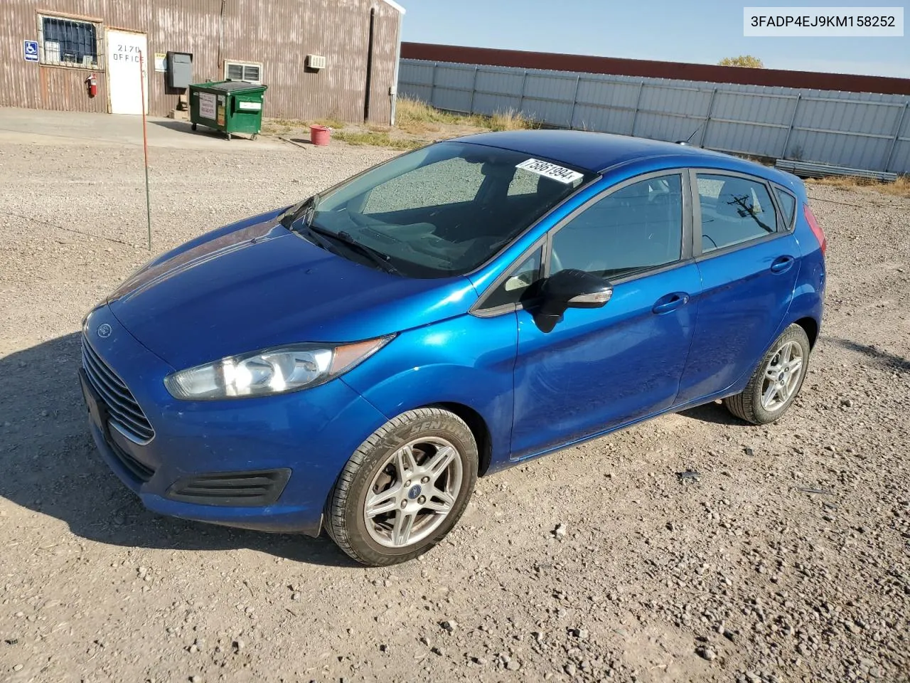 2019 Ford Fiesta Se VIN: 3FADP4EJ9KM158252 Lot: 75861994