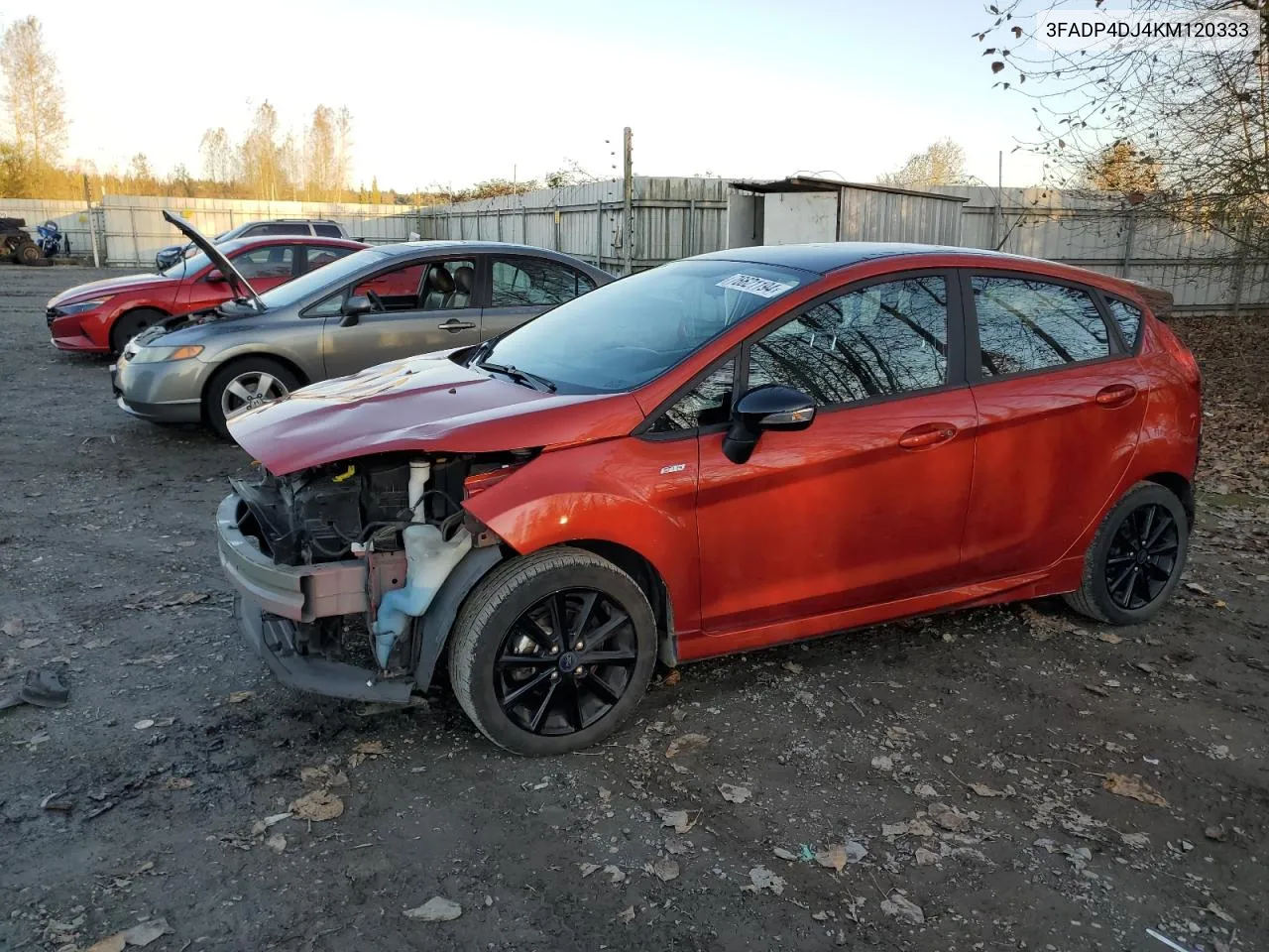 2019 Ford Fiesta St VIN: 3FADP4DJ4KM120333 Lot: 76621194