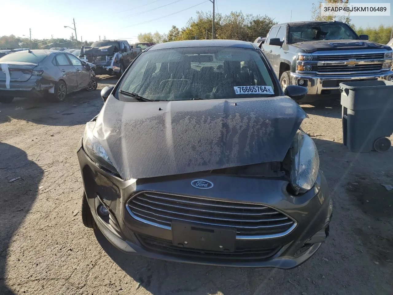 2019 Ford Fiesta Se VIN: 3FADP4BJ5KM106489 Lot: 76665764