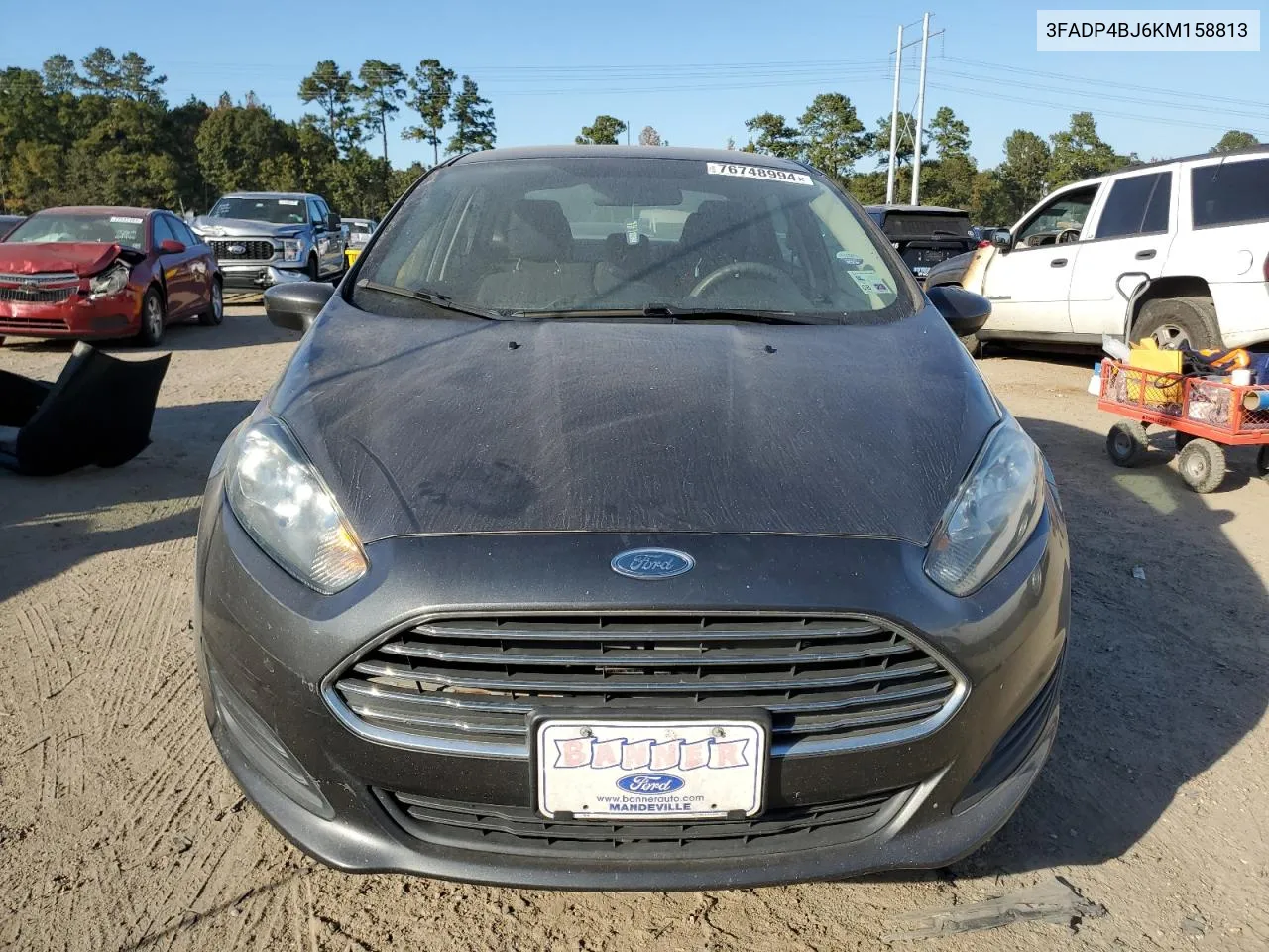 2019 Ford Fiesta Se VIN: 3FADP4BJ6KM158813 Lot: 76748994