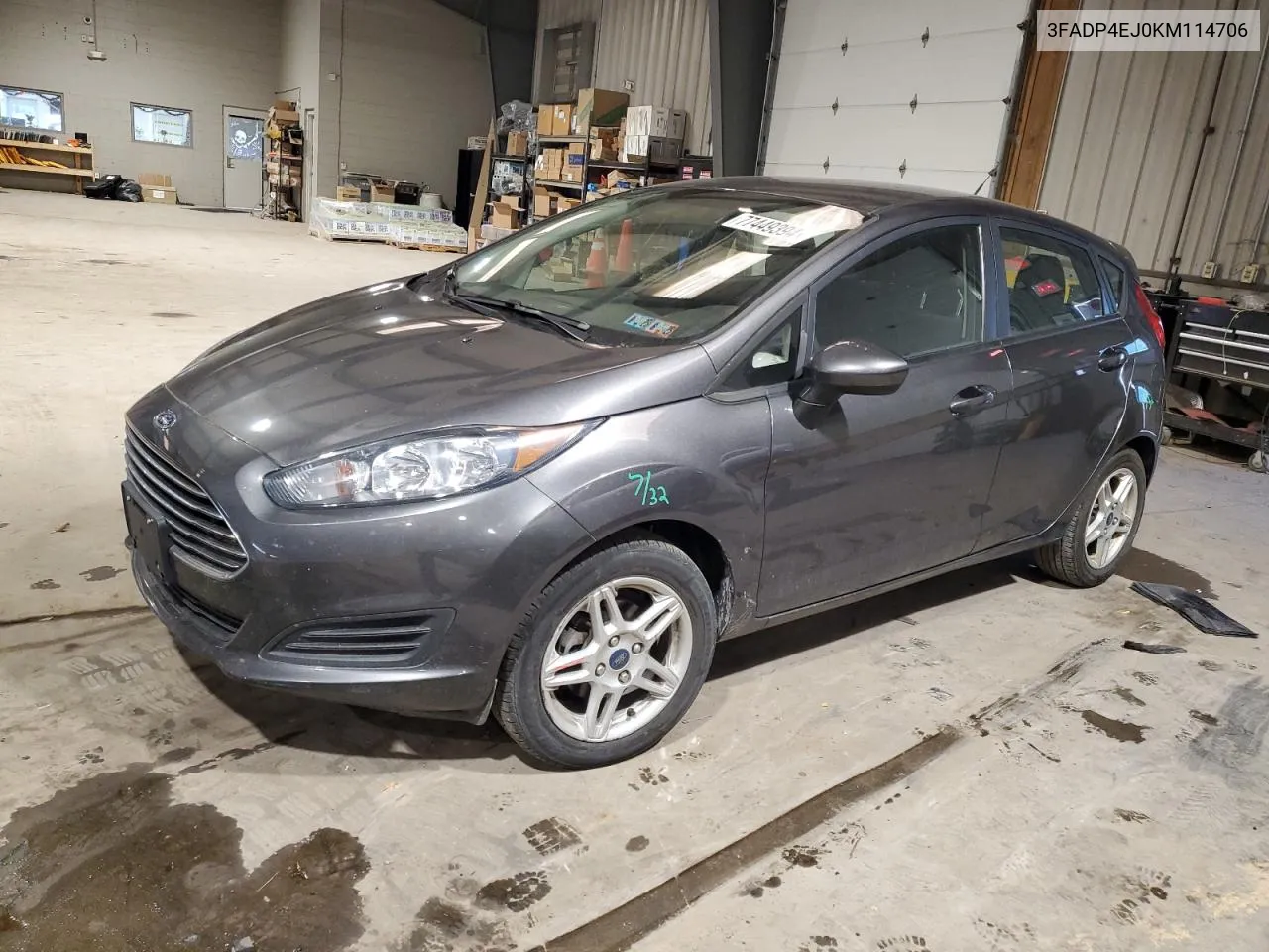 2019 Ford Fiesta Se VIN: 3FADP4EJ0KM114706 Lot: 77449394