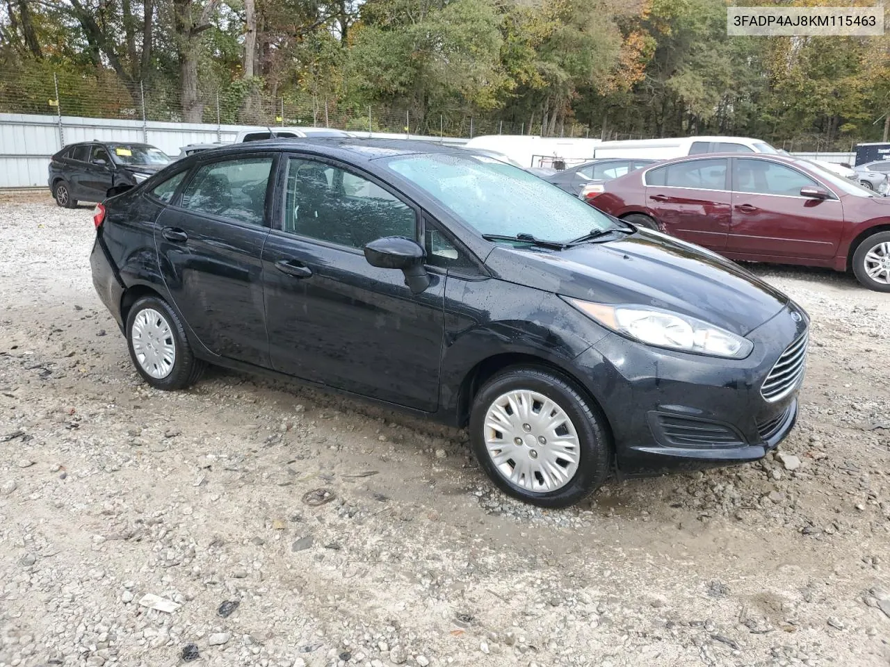 2019 Ford Fiesta S VIN: 3FADP4AJ8KM115463 Lot: 78462694