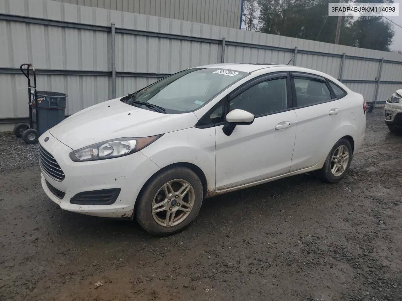 2019 Ford Fiesta Se VIN: 3FADP4BJ9KM114093 Lot: 79517584