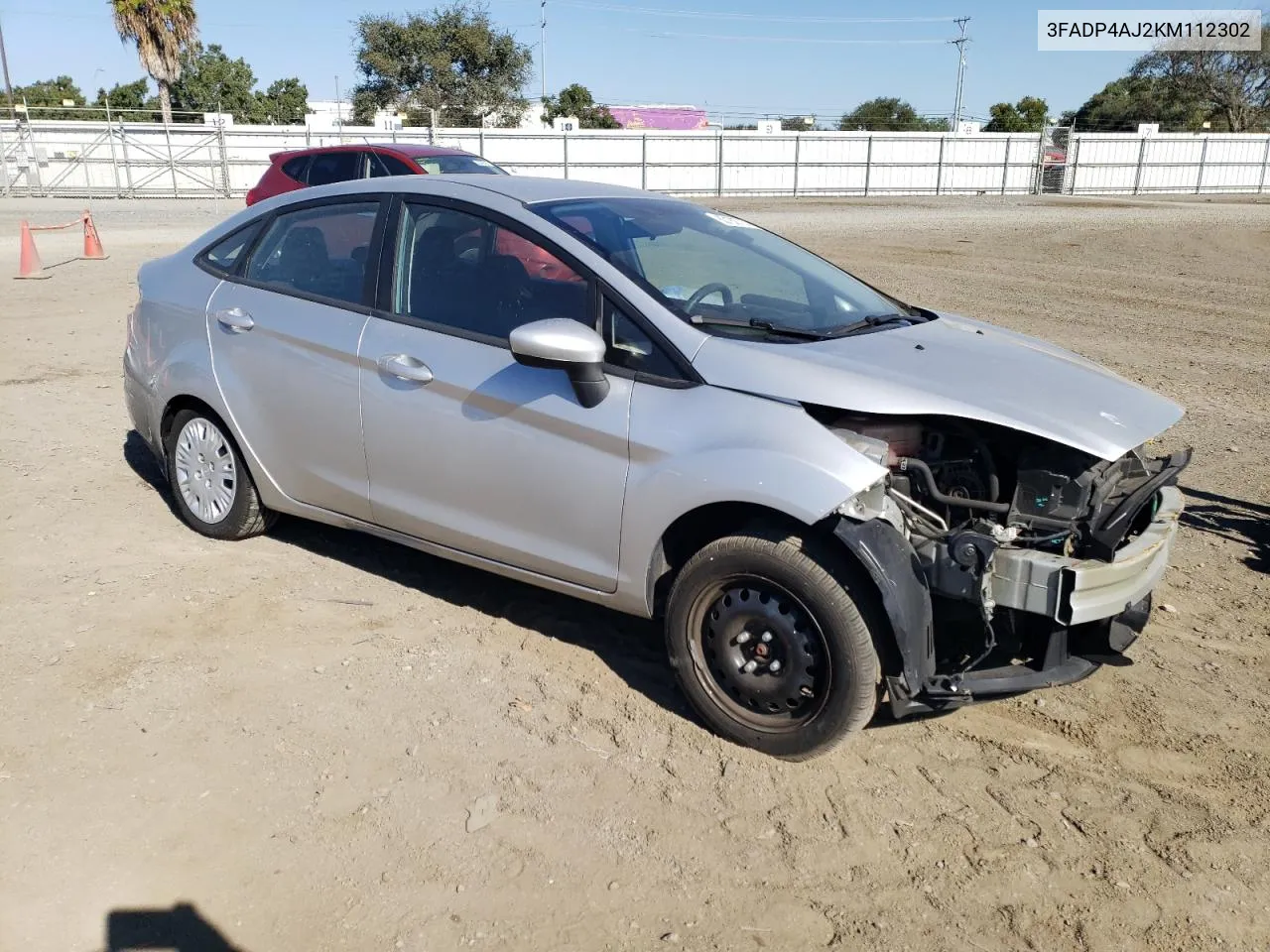 2019 Ford Fiesta S VIN: 3FADP4AJ2KM112302 Lot: 80162714