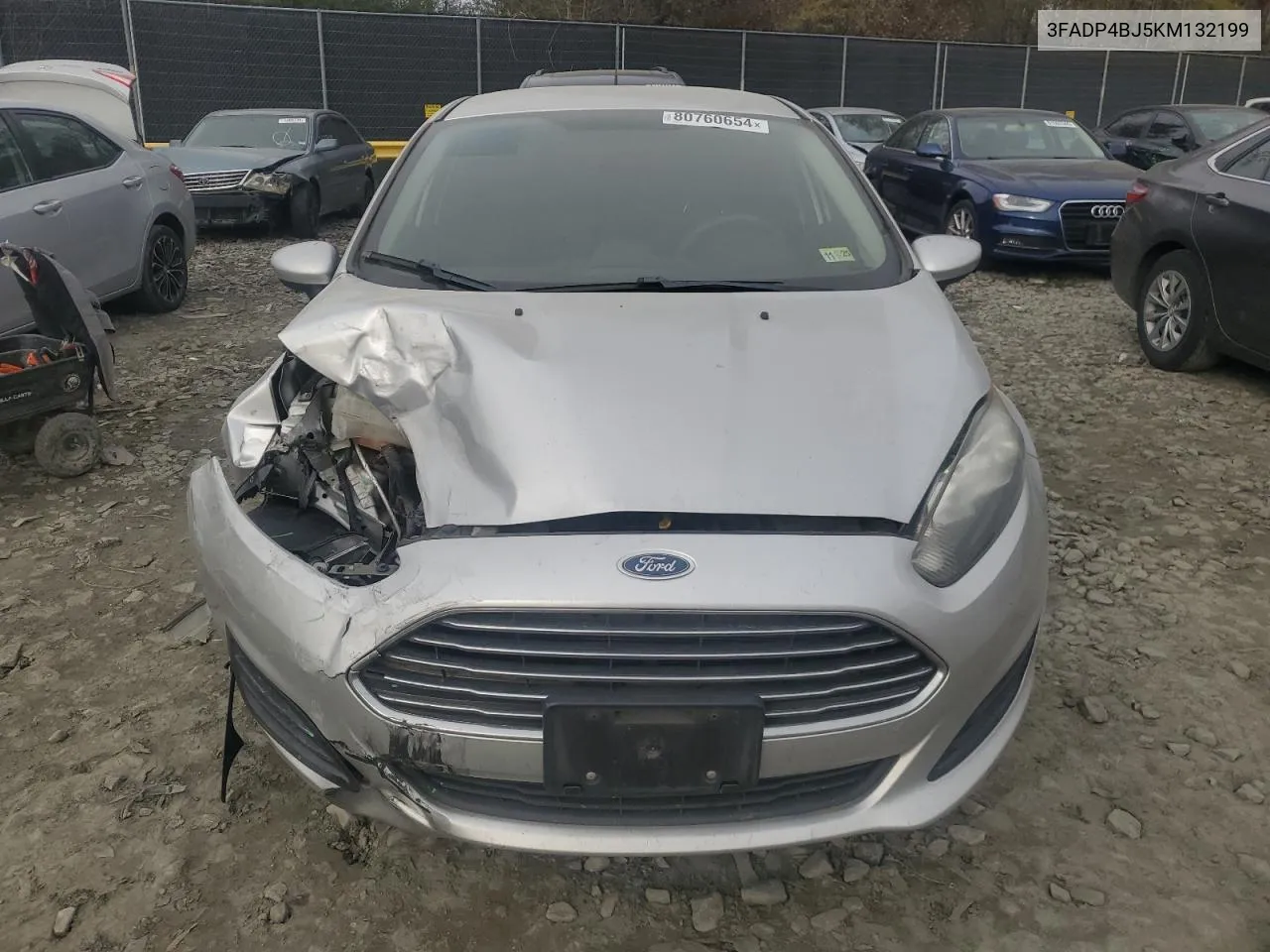 2019 Ford Fiesta Se VIN: 3FADP4BJ5KM132199 Lot: 80760654