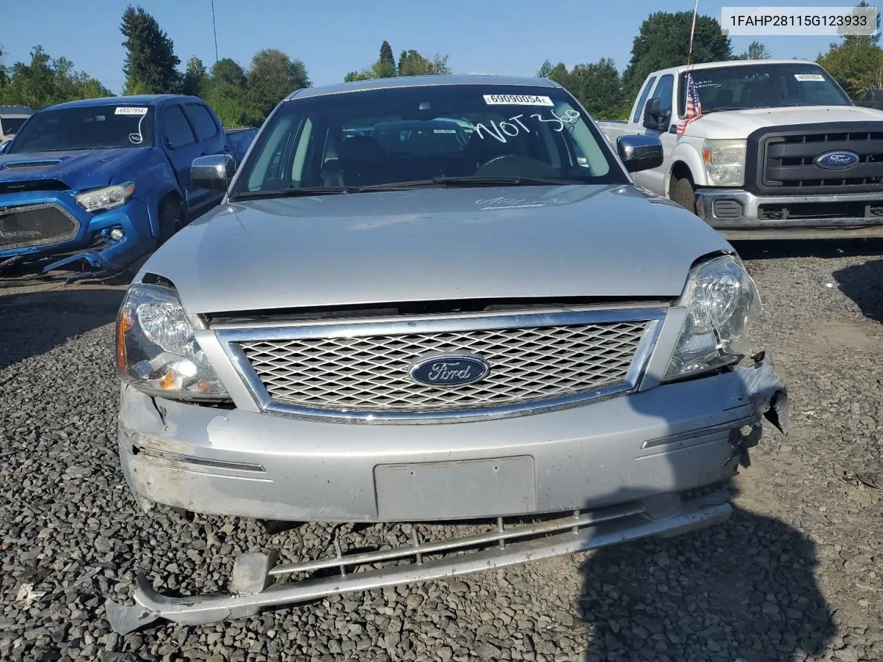 2005 Ford Five Hundred Limited VIN: 1FAHP28115G123933 Lot: 69090054