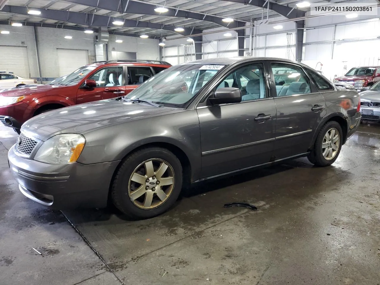 2005 Ford Five Hundred Sel VIN: 1FAFP24115G203861 Lot: 71742934