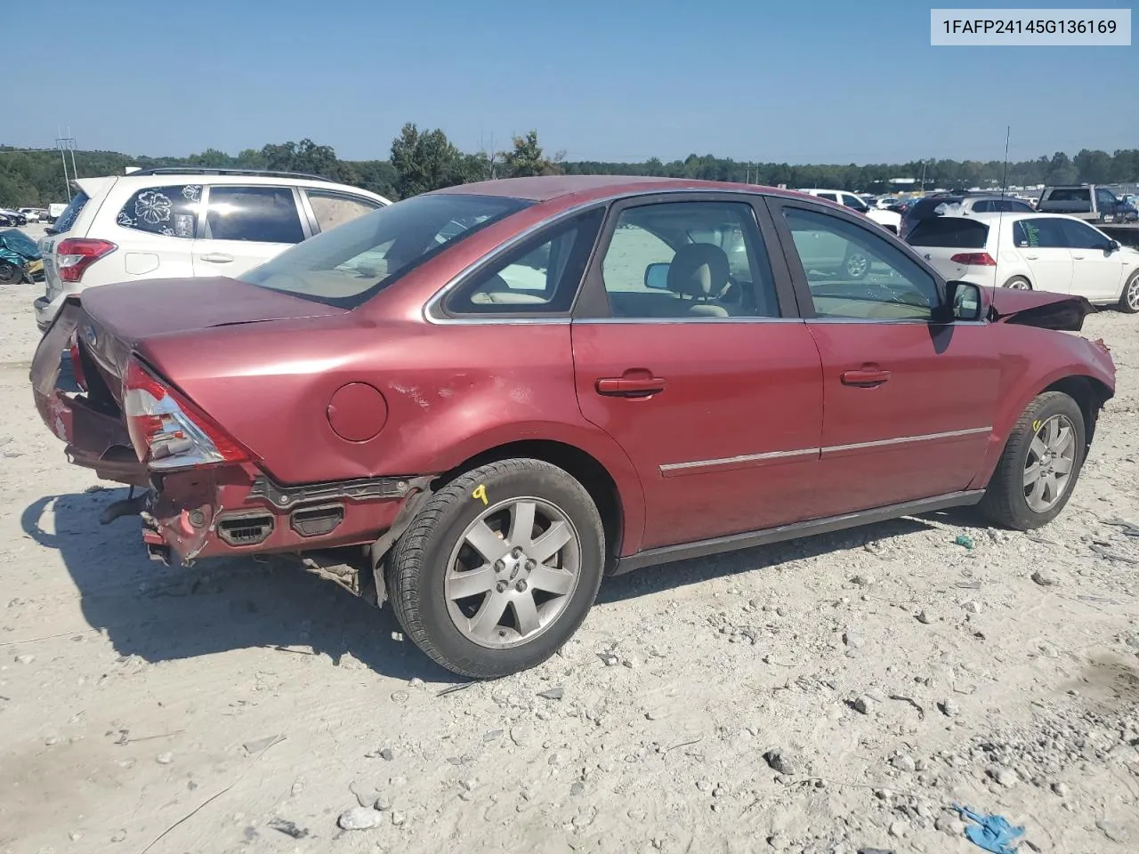 2005 Ford Five Hundred Sel VIN: 1FAFP24145G136169 Lot: 72263154