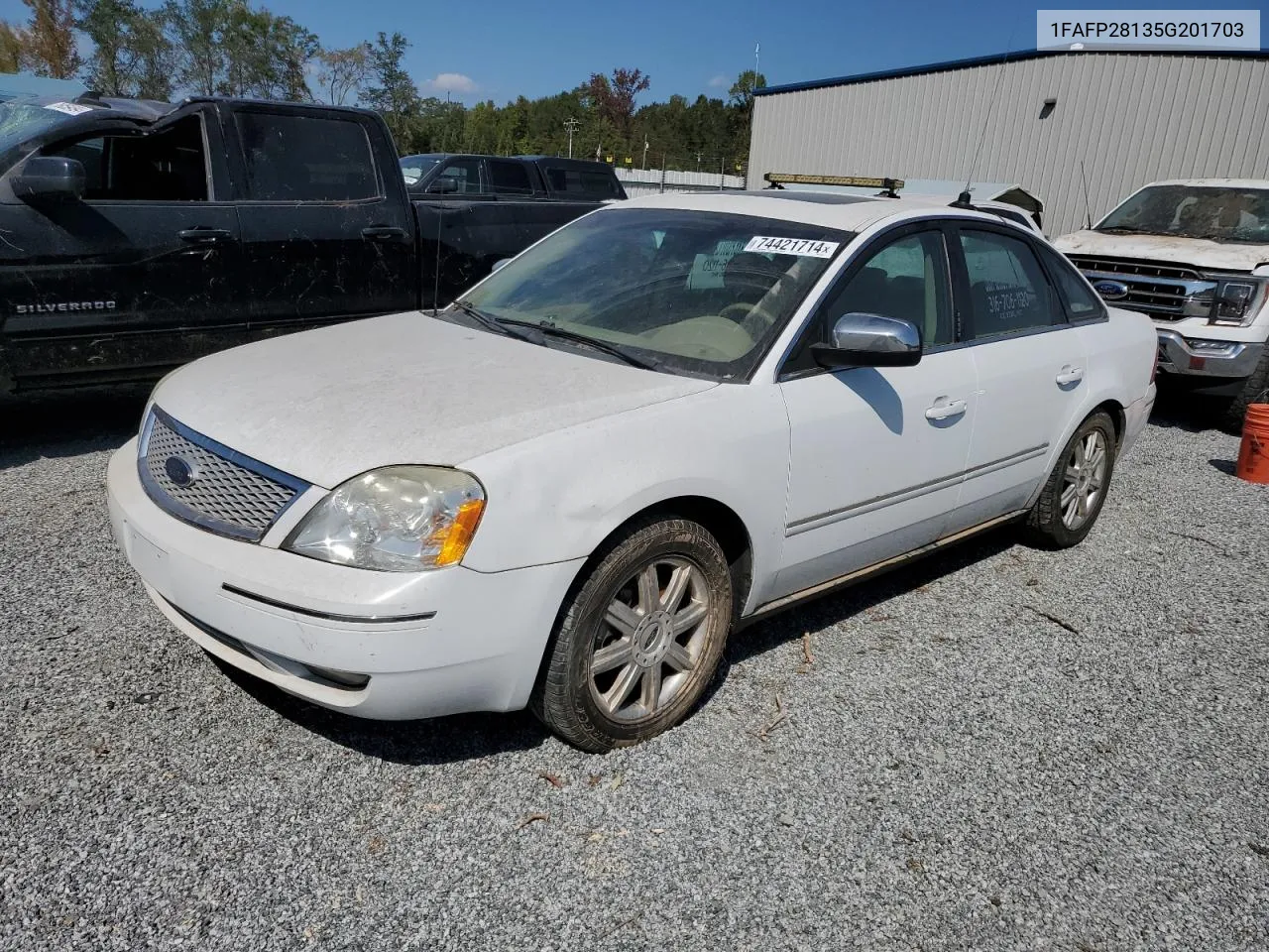 2005 Ford Five Hundred Limited VIN: 1FAFP28135G201703 Lot: 74421714