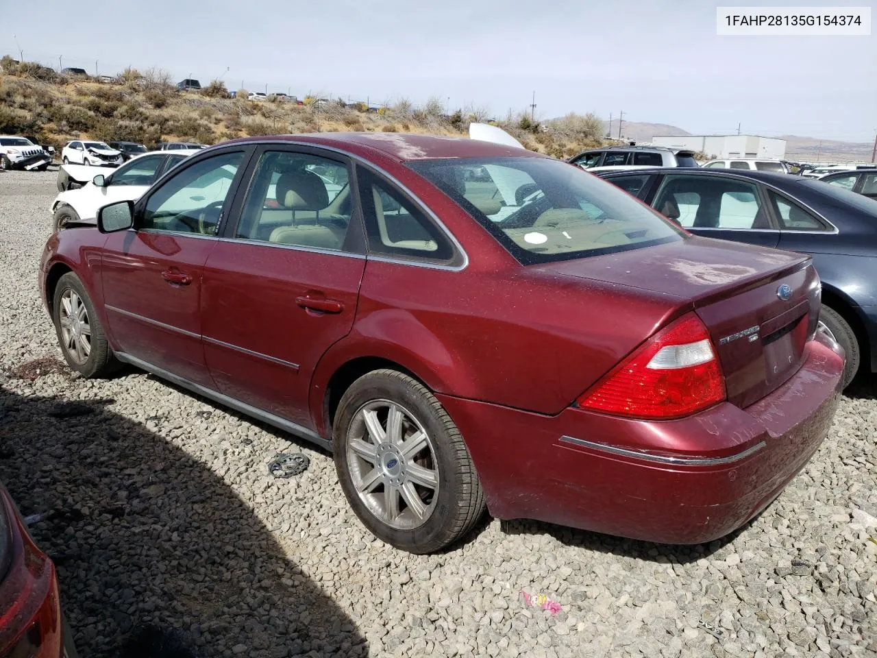 2005 Ford Five Hundred Limited VIN: 1FAHP28135G154374 Lot: 75402024