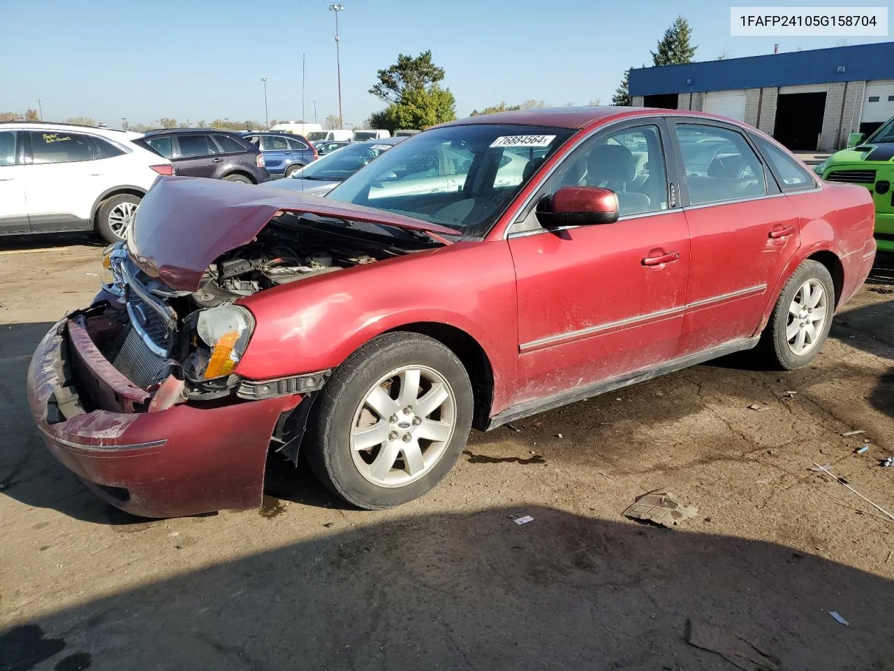 2005 Ford Five Hundred Sel VIN: 1FAFP24105G158704 Lot: 76884564