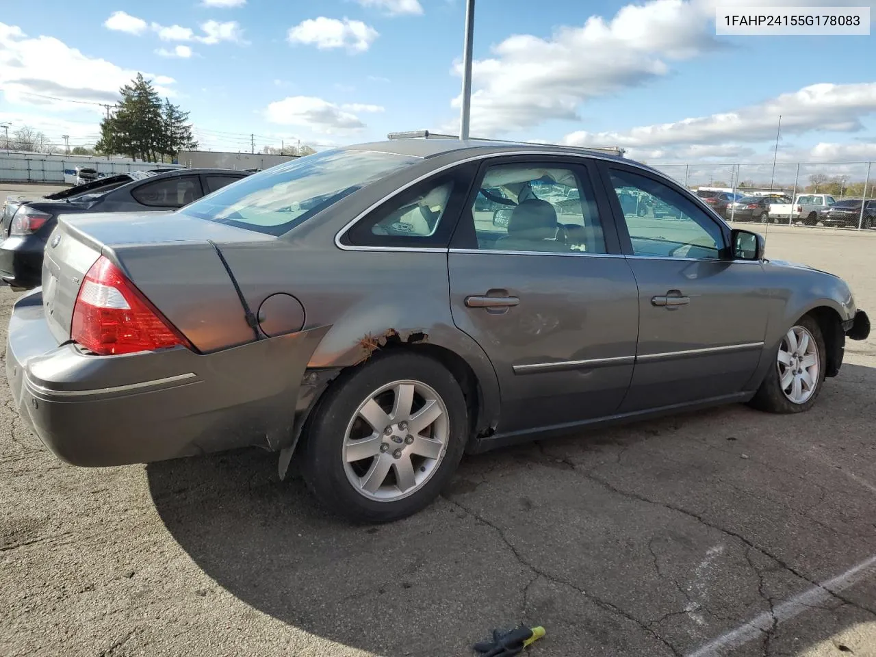 2005 Ford Five Hundred Sel VIN: 1FAHP24155G178083 Lot: 79444244