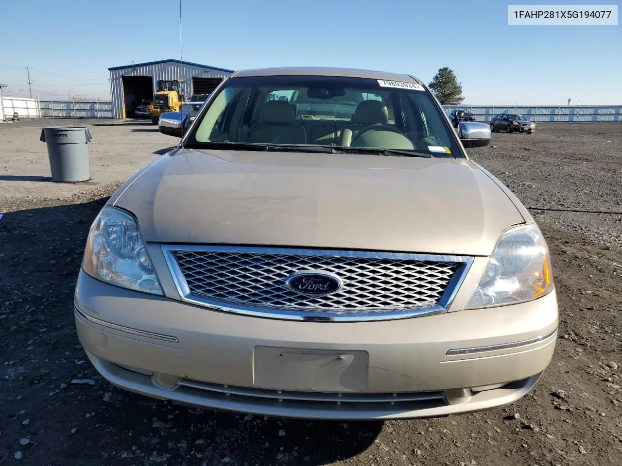 2005 Ford Five Hundred Limited VIN: 1FAHP281X5G194077 Lot: 79893934