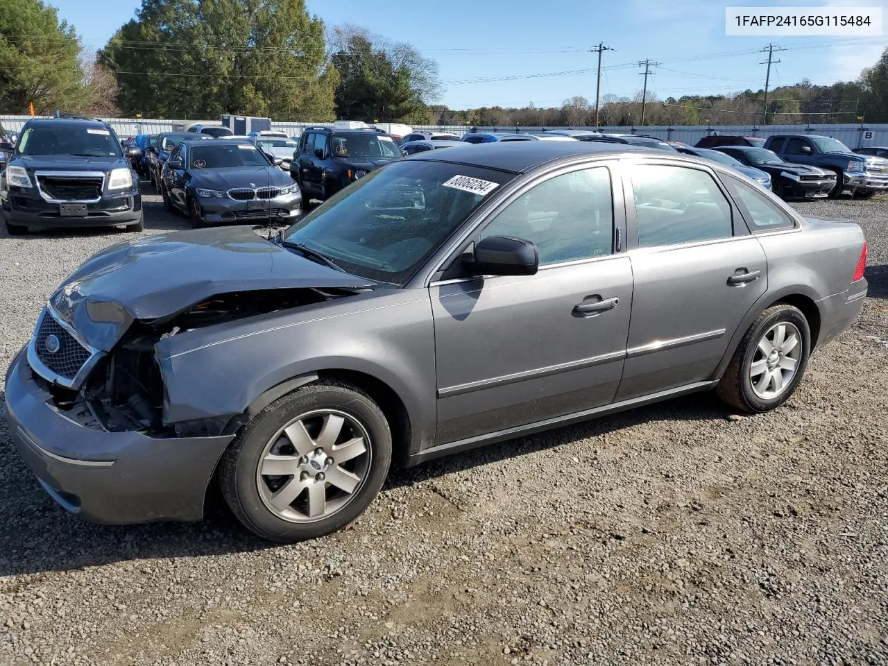 2005 Ford Five Hundred Sel VIN: 1FAFP24165G115484 Lot: 80060284