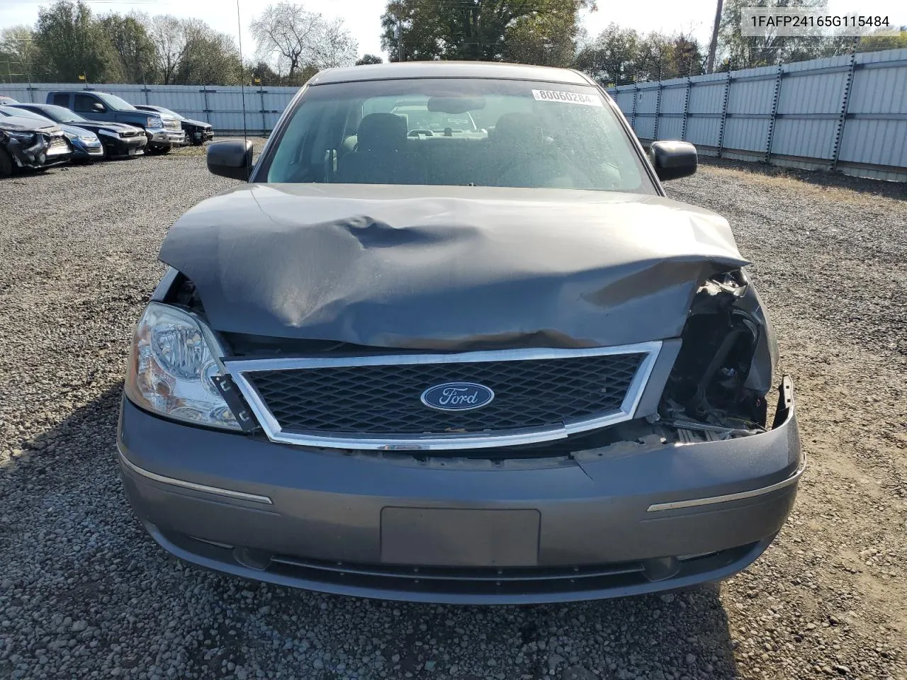 2005 Ford Five Hundred Sel VIN: 1FAFP24165G115484 Lot: 80060284