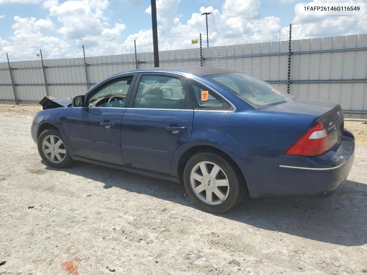 2006 Ford Five Hundred Se VIN: 1FAFP26146G116549 Lot: 62401774