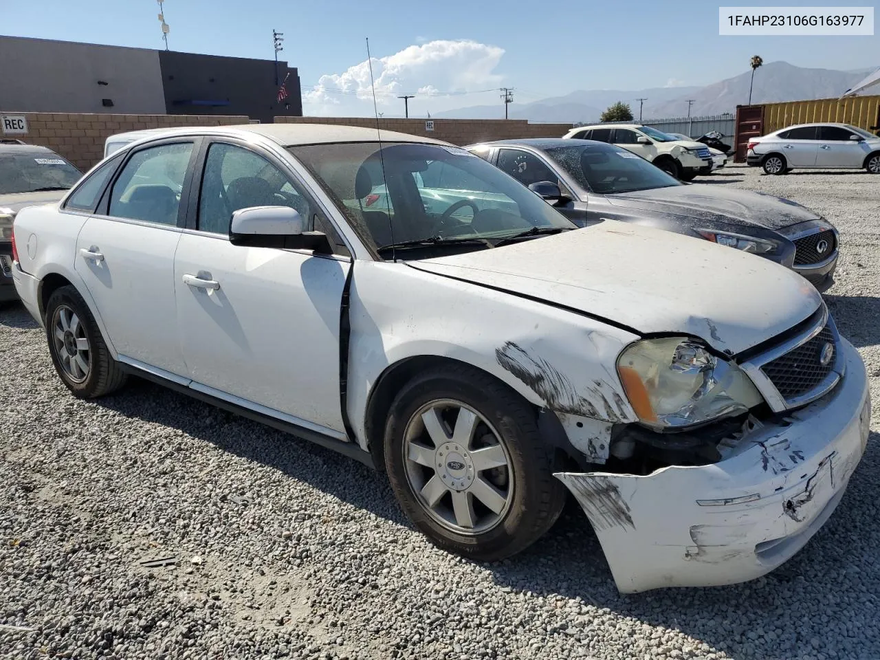 2006 Ford Five Hundred Se VIN: 1FAHP23106G163977 Lot: 63364034