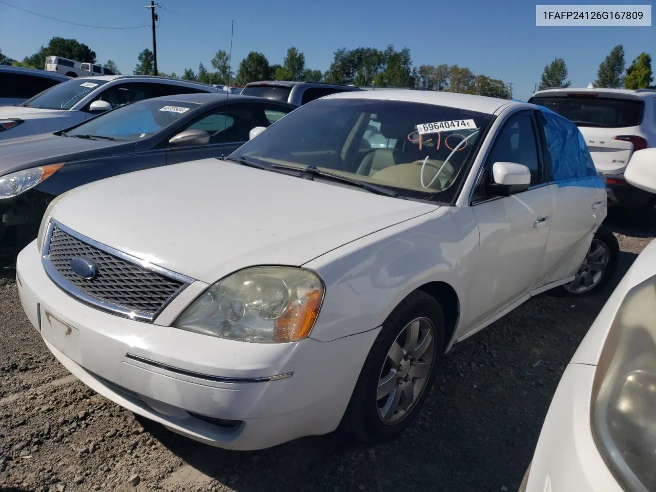 2006 Ford Five Hundred Sel VIN: 1FAFP24126G167809 Lot: 69640474