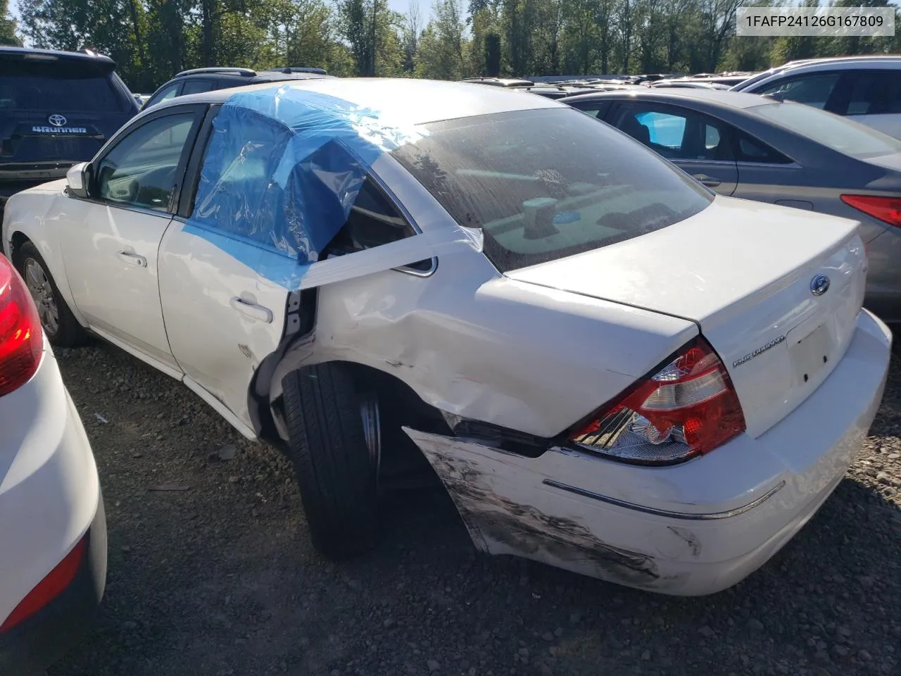 1FAFP24126G167809 2006 Ford Five Hundred Sel