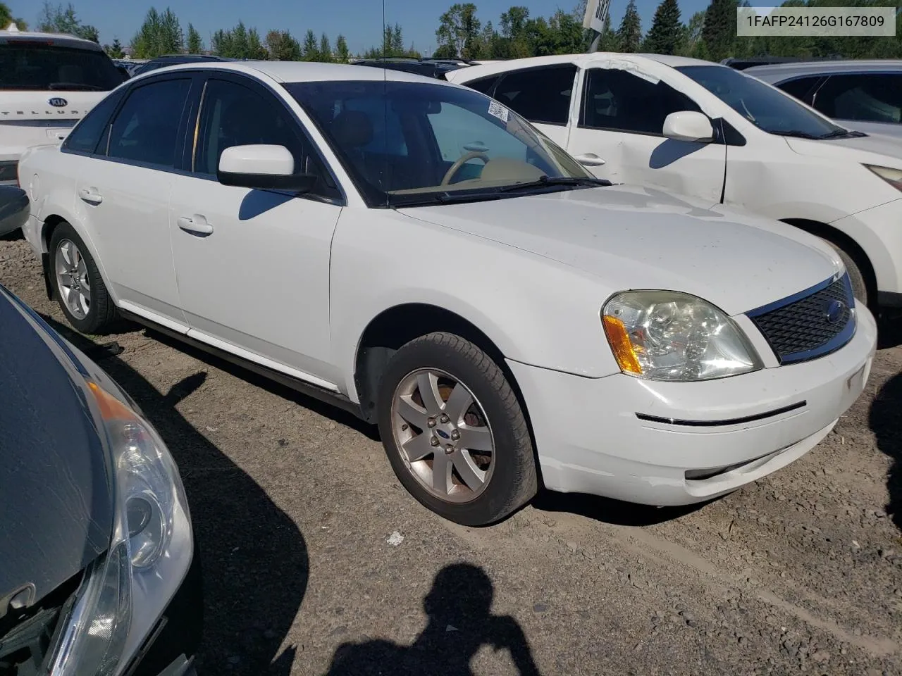 2006 Ford Five Hundred Sel VIN: 1FAFP24126G167809 Lot: 69640474