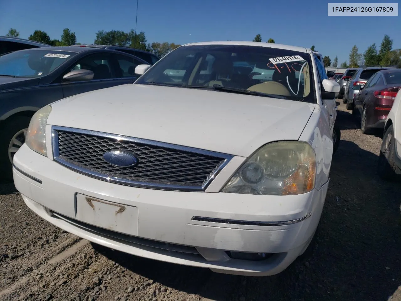 2006 Ford Five Hundred Sel VIN: 1FAFP24126G167809 Lot: 69640474