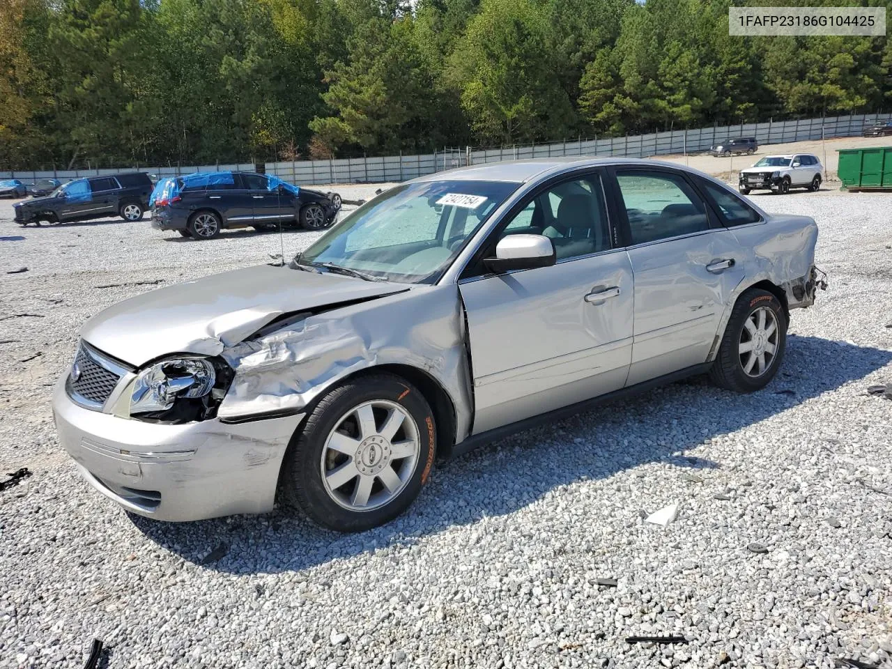 2006 Ford Five Hundred Se VIN: 1FAFP23186G104425 Lot: 72427154