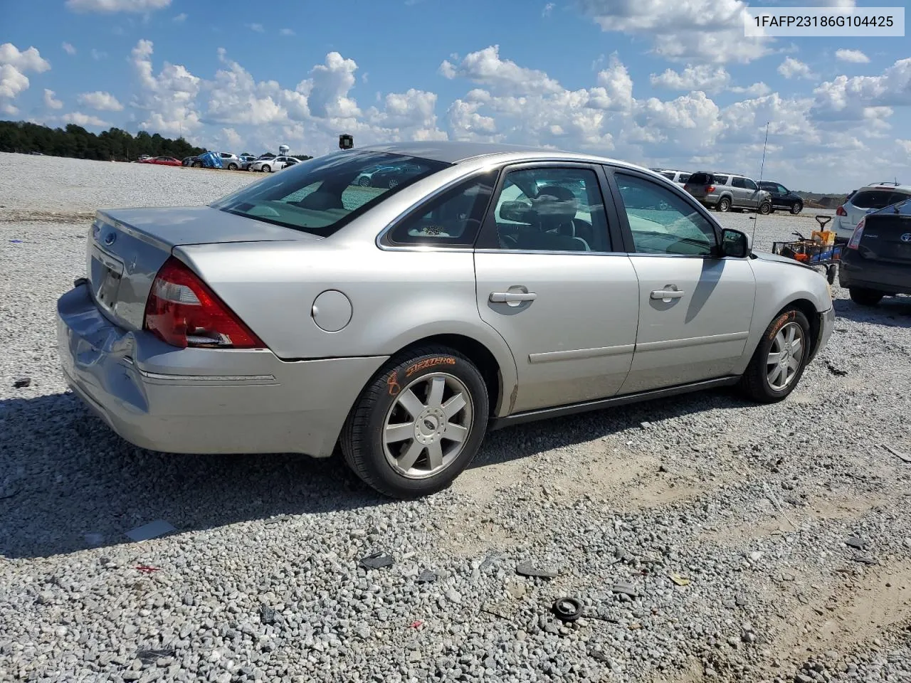 2006 Ford Five Hundred Se VIN: 1FAFP23186G104425 Lot: 72427154