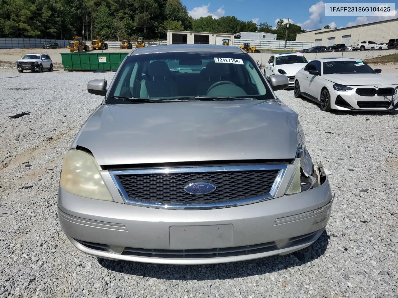 2006 Ford Five Hundred Se VIN: 1FAFP23186G104425 Lot: 72427154