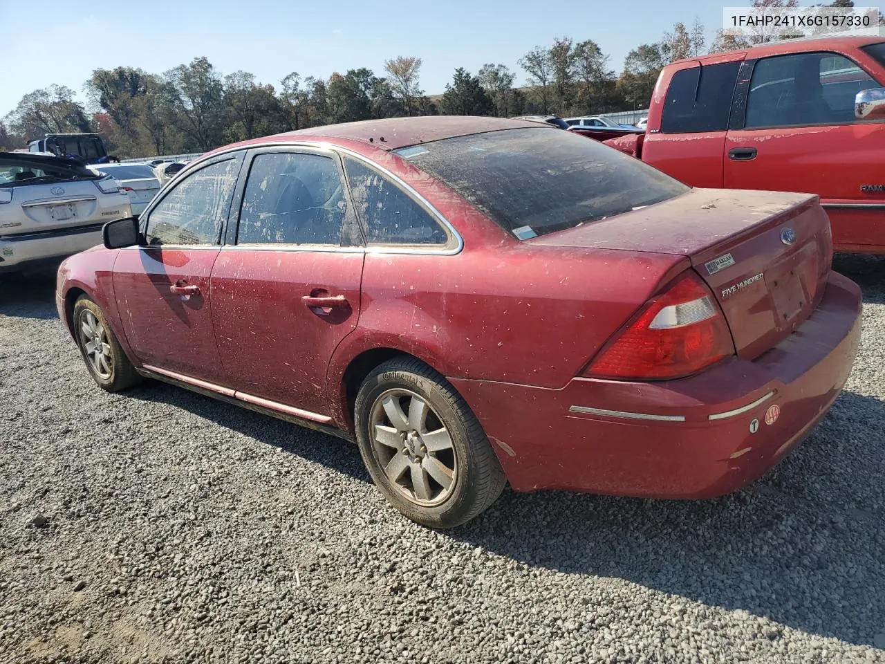 2006 Ford Five Hundred Sel VIN: 1FAHP241X6G157330 Lot: 78187144