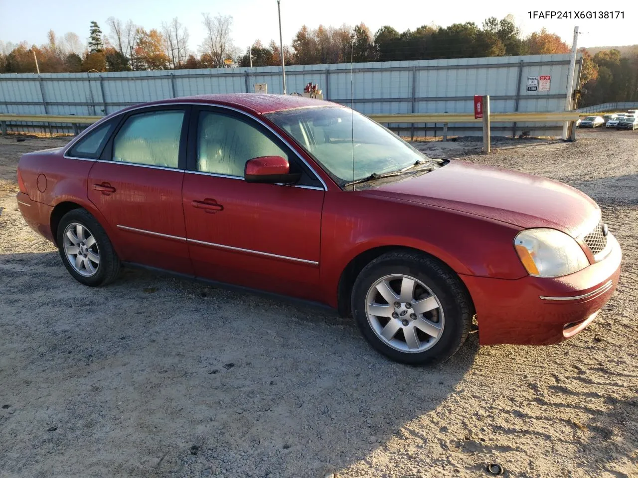 2006 Ford Five Hundred Sel VIN: 1FAFP241X6G138171 Lot: 78284204