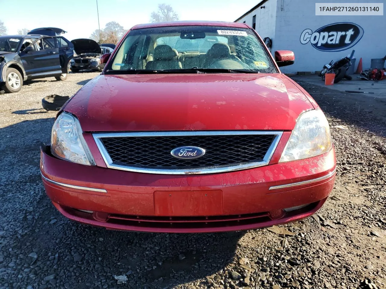 2006 Ford Five Hundred Sel VIN: 1FAHP27126G131140 Lot: 80249364