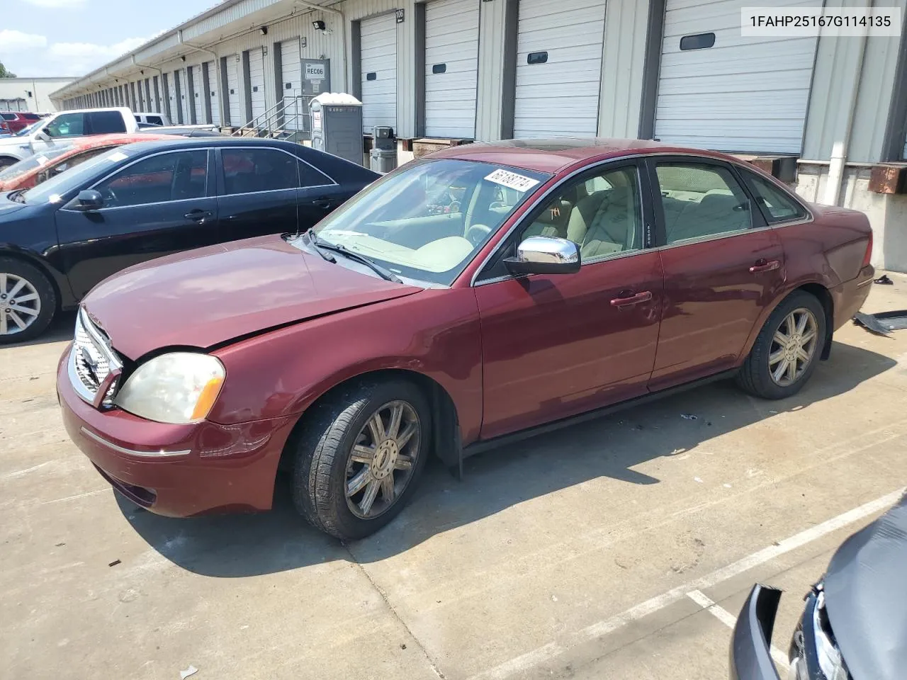 2007 Ford Five Hundred Limited VIN: 1FAHP25167G114135 Lot: 66188774