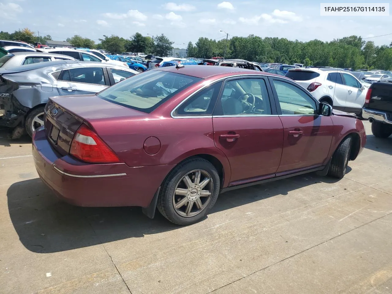 2007 Ford Five Hundred Limited VIN: 1FAHP25167G114135 Lot: 66188774